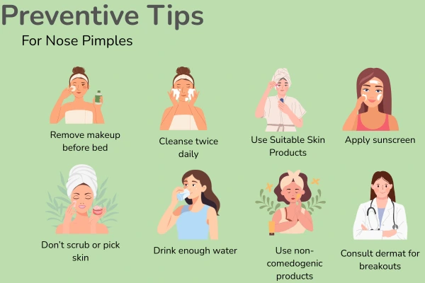 Preventive tips for nose pimples