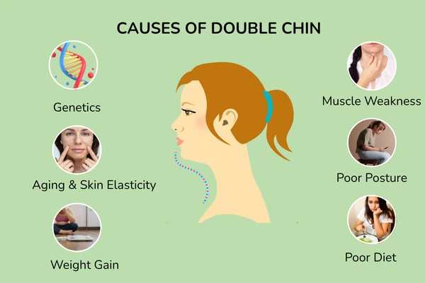 Causes of double chin