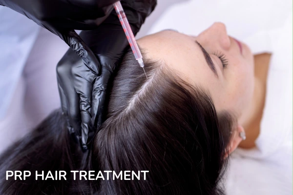 a dermatologist performing PRP hair treatment