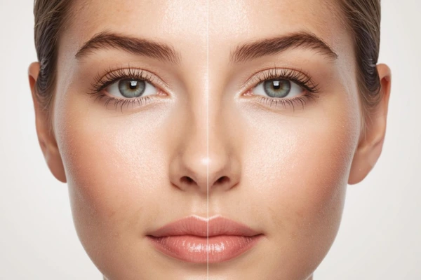 A young women with a clear, radiant skin
