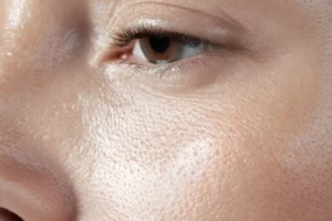A women with congested pores on face