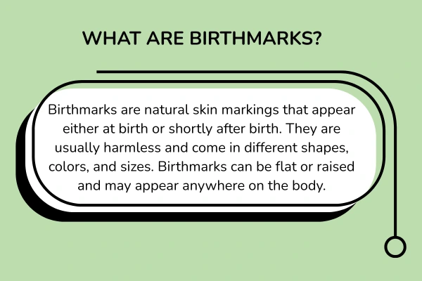 The image defining what is meant by birthmarks