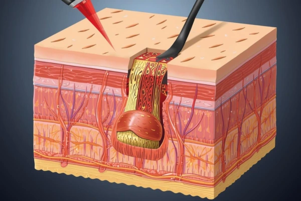 The image that explains how the laser hair removal works