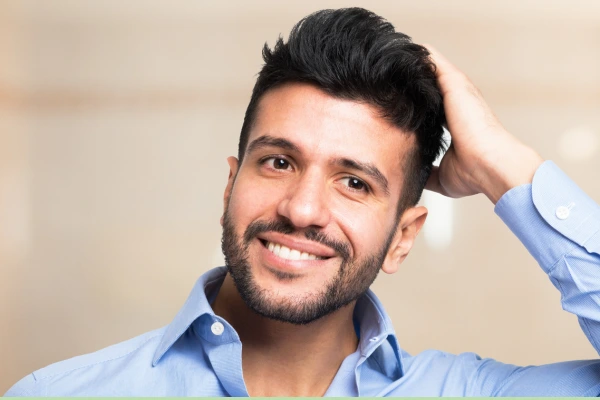 A men with hair fall