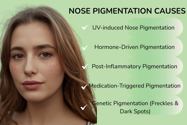 Causes of nose pigmentation