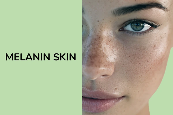 A women with a melanin skin