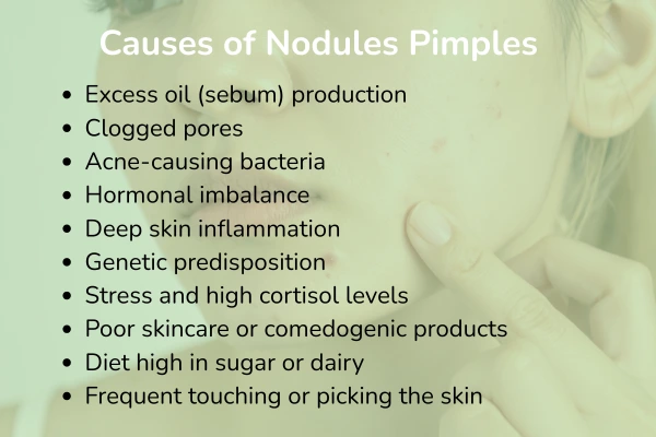 Causes of nodules pimples