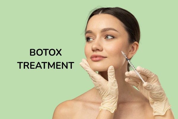 A women taking botox treatment for her jawline contouring