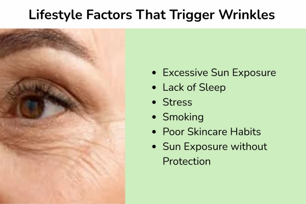 Factors that affecting wrinkles under the eye