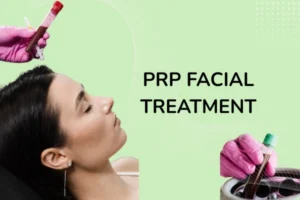 A women taking prp facial treatment