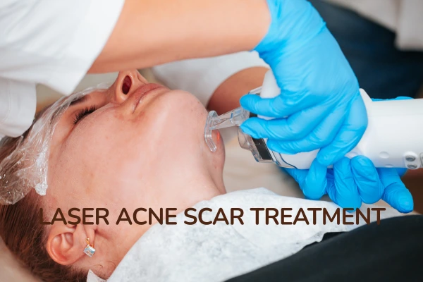 Laser treatment for acne or pimple scars