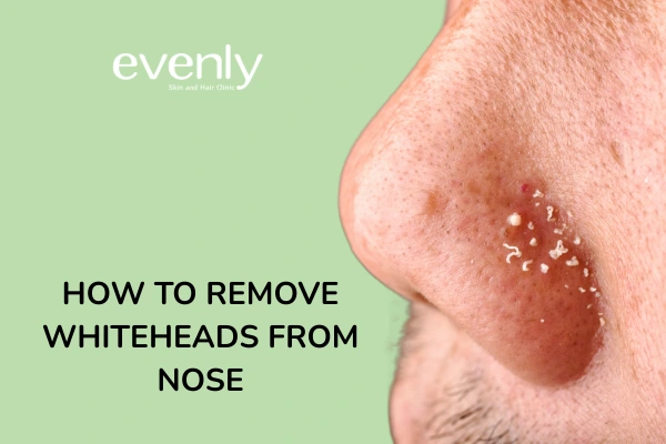 A men with whiteheads on nose