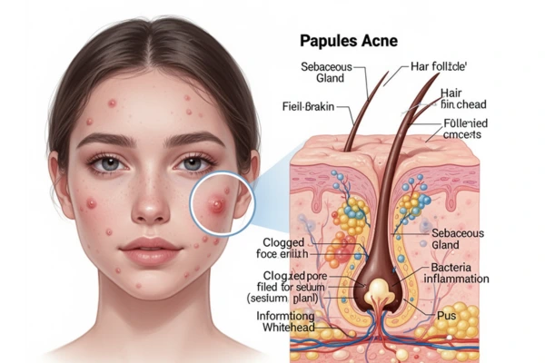 image that explains what is papules acne