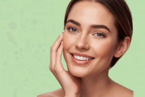 A women with radiant, youthful skin