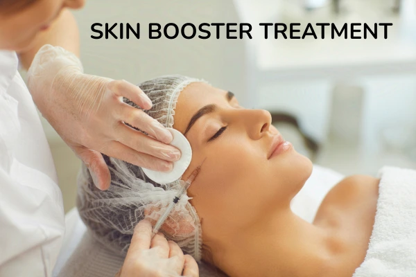 A women taking skin booster treatment