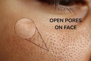Open pores on face