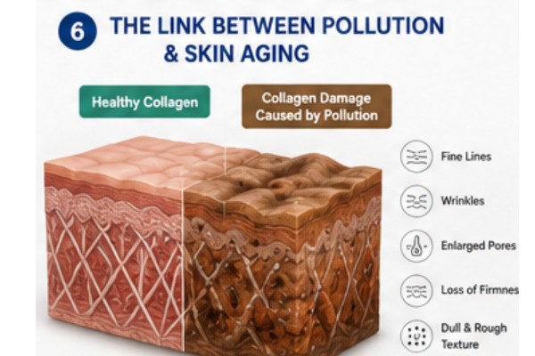 Link between pollution and skin aging